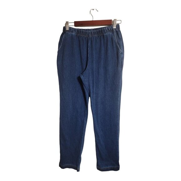 L.L. Bean Pants Womens Size S Petite Pull On Denim Stretch Mom Light Wash 299940 - Picture 1 of 9